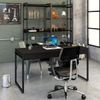 Mesa para Escritório 150cm 2 Gavetas Kuadra Preto Onix