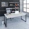 Mesa para Escritório Diretor Estilo Industrial 180cm Kuadra Snow