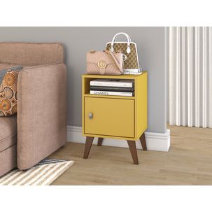 Mesa Lateral 1 Porta 1 Nicho Movelbento Amarelo