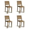Conjunto 4 Cadeiras em Polipropileno Hydra Plus Cappuccino