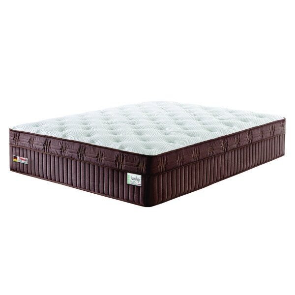Colchão King Duplo Molejo 40x203x193cm Aconchego Palemax Marrom