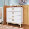 Cômoda Infantil 4 Gavetas Eleva Completa Móveis Branco