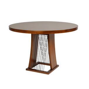 Mesa de Jantar Texas 120 cm - Castanho/Preto