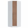 Guarda Roupa Modulado Canto Oblíquo 1 Porta Requinte+ Móveis Castro Branco Line/Macadâmia