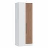 Guarda Roupa Modulado Canto Reto 1 Porta Requinte+ Branco Line/Macadâmia