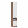 Módulo 2 Portas 1 Nicho Coringa Requinte+ Móveis Castro Macadâmia/Branco Line