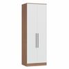 Guarda Roupa Modulado 2 Portas Requinte Macadâmia/Branco Line