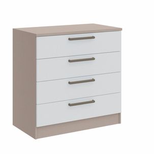 Cômoda Módulo Inferior 4 Gavetas Requinte+ 100% MDF Duna Line/Branco Line