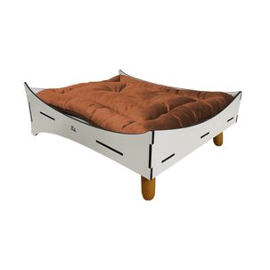 Cama Pet Dog Line para Cachorro - Champagne/Terracota