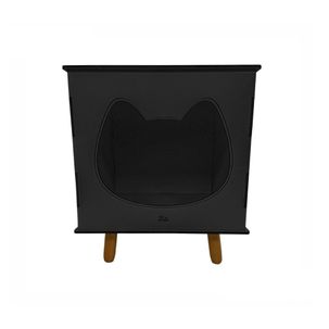 Mesa Pet Cat Line Toca para Gato - Preto