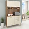 Cozinha Compacta 115cm 4 Portas 2 Gavetas Millena Manchester/Champagne