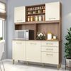 Cozinha Compacta 162cm 5 Portas 2 Gavetas Alice Manchester/Champagne