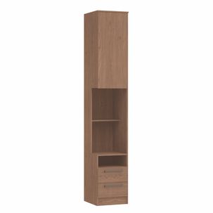 Mesa de Cabeceira Modulada Reto 1 Porta 2 Gavetas Requinte+ 100% MDF Macadâmia