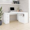 Escrivaninha em L 150x113cm 2 Portas 3 Gavetas MDP BRV Móveis Branco