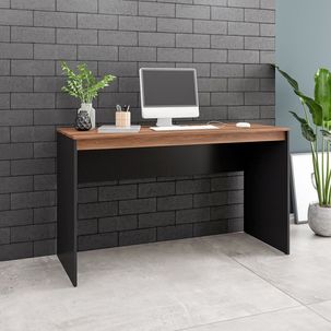 Escrivaninha 135cm MDP BRV Móveis Preto/Castanho