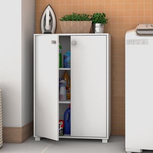 Armário Multiuso 2 Portas MDP BRV Móveis Branco