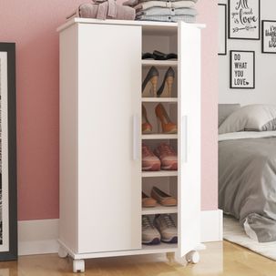 Sapateira Prática 2 portas para 18 Pares Branco