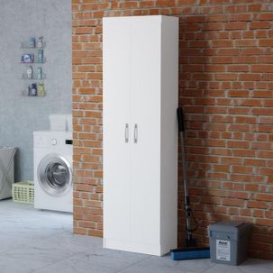 Armário Para Lavadeira Turim com 2 Portas Casatema Branco