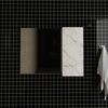 Espelheira para Banheiro 80cm Mármore Branco