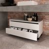 Balcão Gabinete para Banheiro 80cm com Rodízio e 2 Gavetas BN3603 Branco