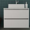 Gabinete Suspenso para Banheiro 60cm 2 Gavetas BN3607 Branco