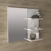 Espelheira para Banheiro 3 Prateleiras BN3608 Mármore Branco