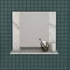 Espelheira para Banheiro 1 Prateleiras BN3610 Mármore Branco
