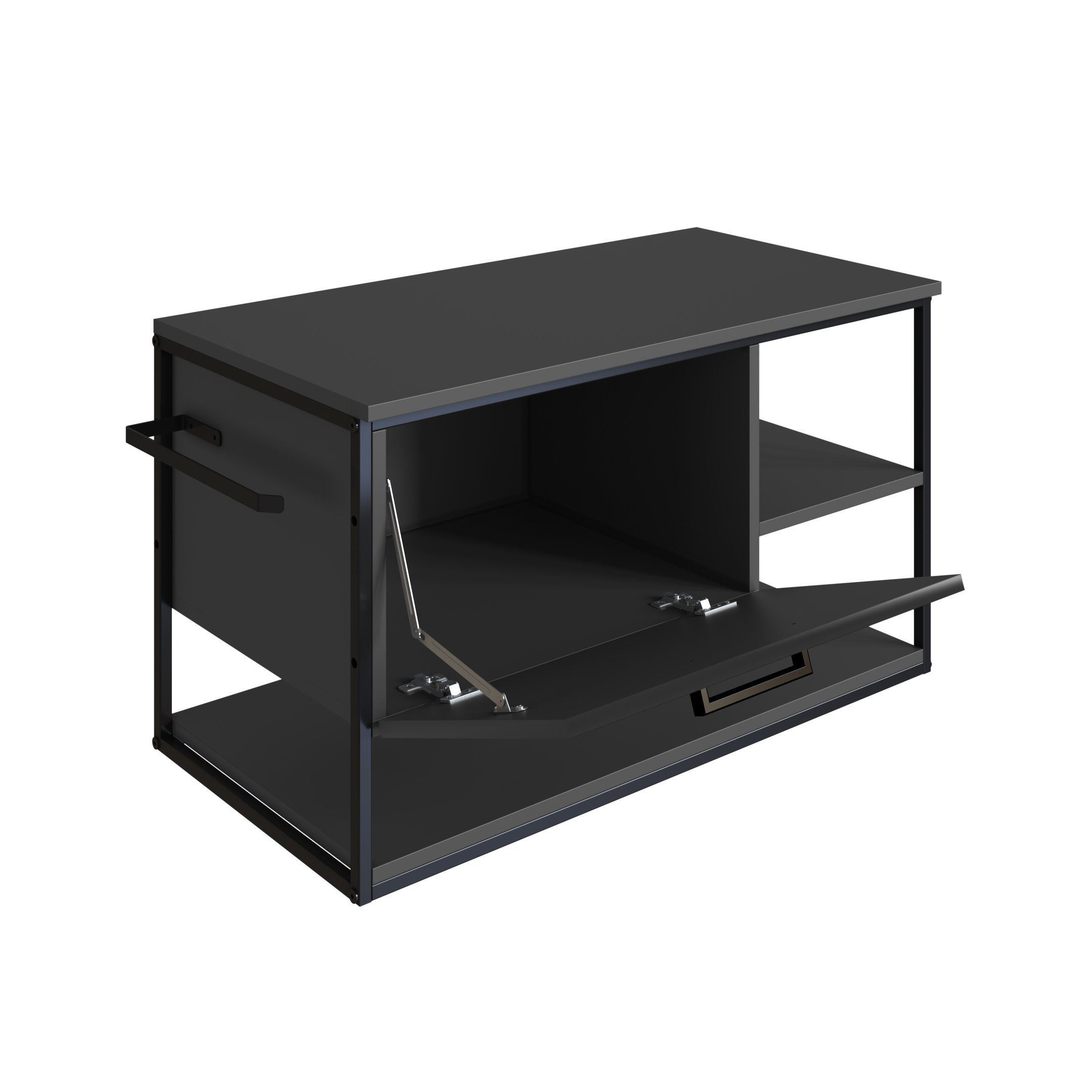 家具 benavente SL-53 Gabinete Suspenso para Banheiro 80cm com Cuba Preto/Grafite