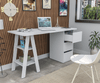 Mesa Escrivaninha para Escritório 135cm 3 Gavetas Cavalete Self Appunto Branca