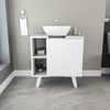Gabinete para Banheiro 1 Porta 3 Nichos 60cm Slim Branco