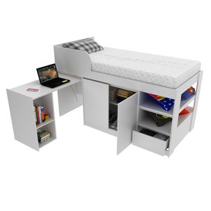 Cama Infantil Multifuncional CM8021 Amêndoa Branco