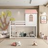 Cama Alta Infantil Club House Sweet Branco/Rosa - Casatema