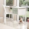 Escrivaninha 120cm Infantil Club House Sweet com 2 Gavetas Madeira Maciça Casatema Branco/Verde