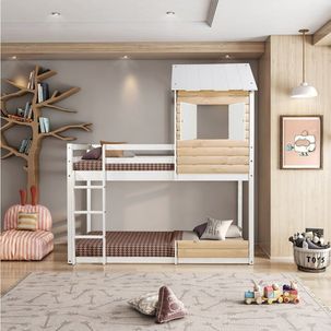 Beliche Montessoriano Club House Wood Casatema Natural/Branco