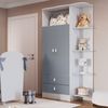 Guarda-Roupa de Bebê 2 Portas 2 Gavetas com Cantoneira Baby Azul
