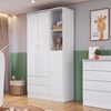 Guarda-Roupa de Bebê 3 Portas 2 Gavetas Baby Branco