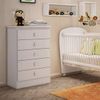 Cômoda de Bebê 5 Gavetas Branco