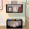 Nicho Cubo com Fundo Branco Glas Baby Preto