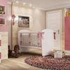 Berço Infantil 6900 Espresso Móveis Branco/Rosa