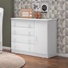 Cômoda Infantil 1 Porta 4 Gavetas Doce Sonho Branco