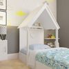 Mini Cama Infantil 1 Prateleira Casinha Branco