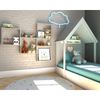 Conjunto com 4 Nichos Vidame KitCubos Cinza Cristal