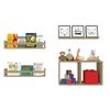 Conjunto com 1 Nicho e 3 Prateleiras Trini Carvalho Mel