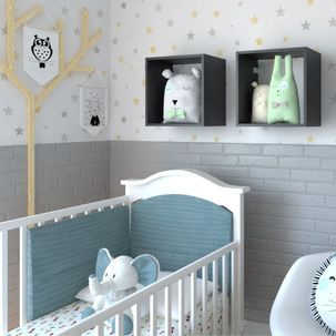 Conjunto com 2 Nichos Quarto Infantil Preto
