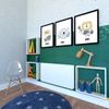 Conjunto Bancada Dobrável de Parede 80cm 3 Nichos 40cmx40cm Branco