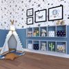 Conjunto com 2 Nichos Alki KitCubos Cinza Cristal