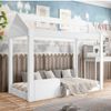 Cama Montessoriana Infantil 160cm Casinha Montessoriana Crystal  Branco Branco