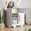Cômoda Infantil 100% MDF 1 Porta 3 Prateleiras Flocos Branco