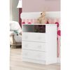 Cômoda de Bebê 3 Gavetas 1 Nicho Arco-íris Branco