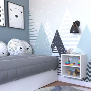 Nicho com Prateleira para Quarto Infantil Branco